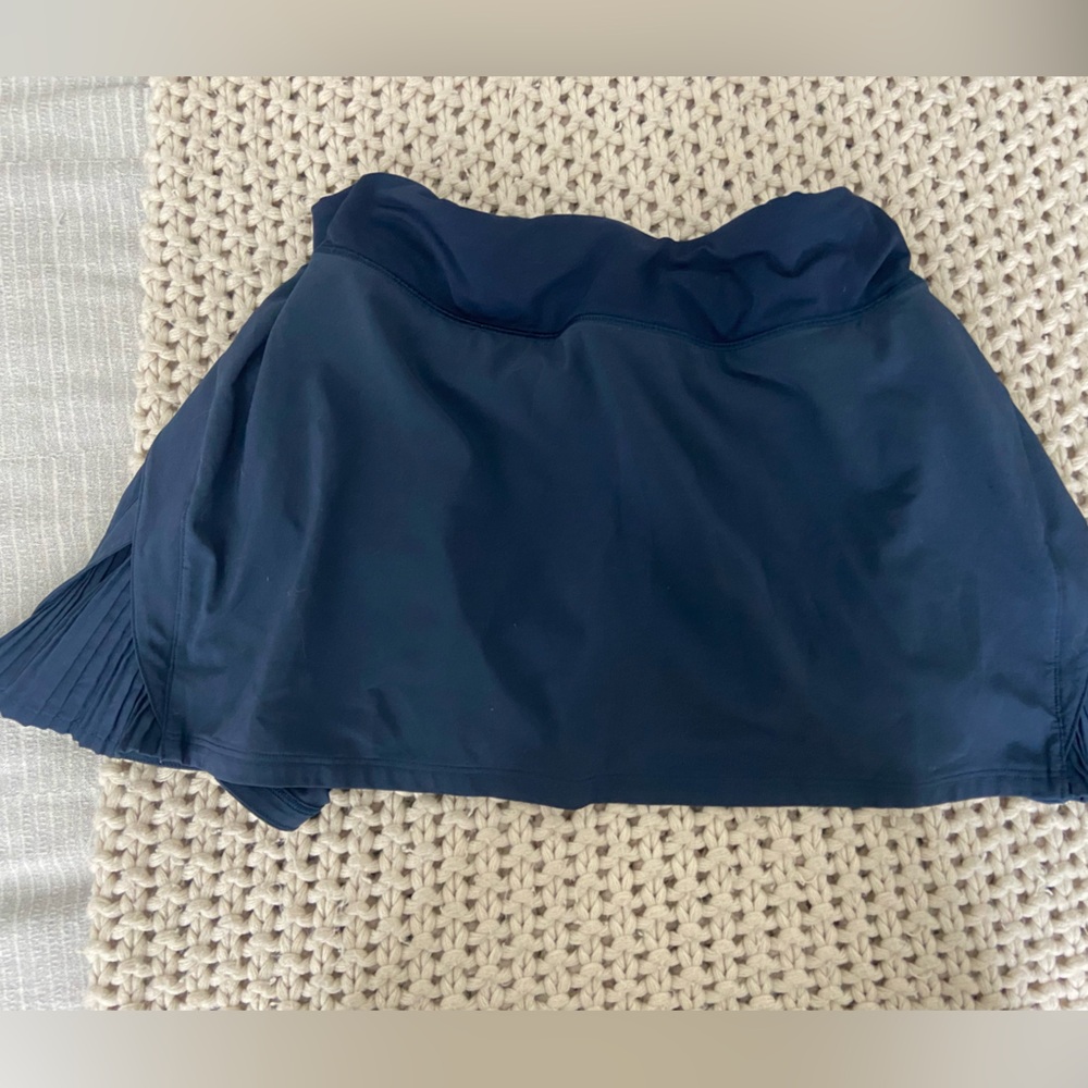 Lululemon Navy Blue side pleated Skirt
